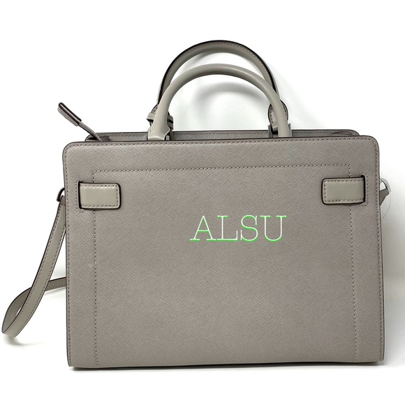 Michael Kors Rainer Medium Leather Satchel Grey - Picture 5 of 12